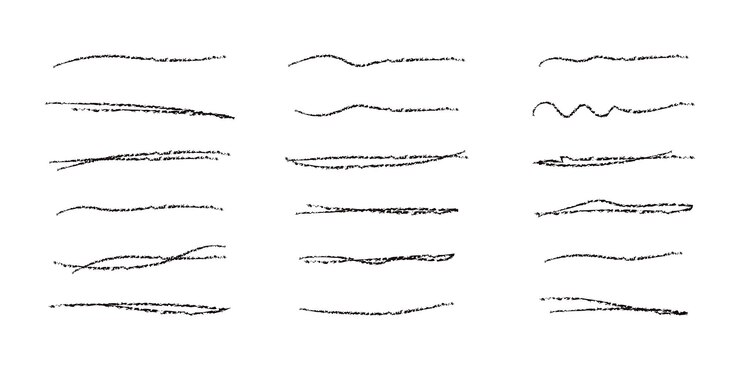 Dibujado a mano, rápido, cruzado y ondulado, subrayado, colección de lápices Doodle Line, ilustración vectorial de