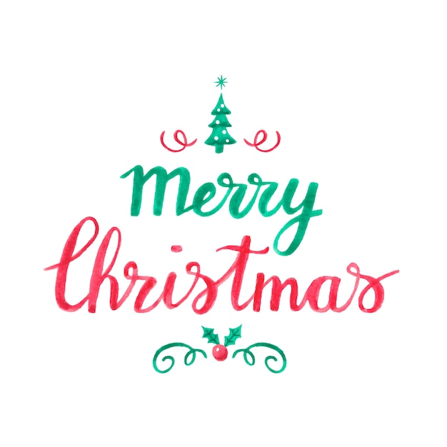 Dibujado a mano saludo de Navidad