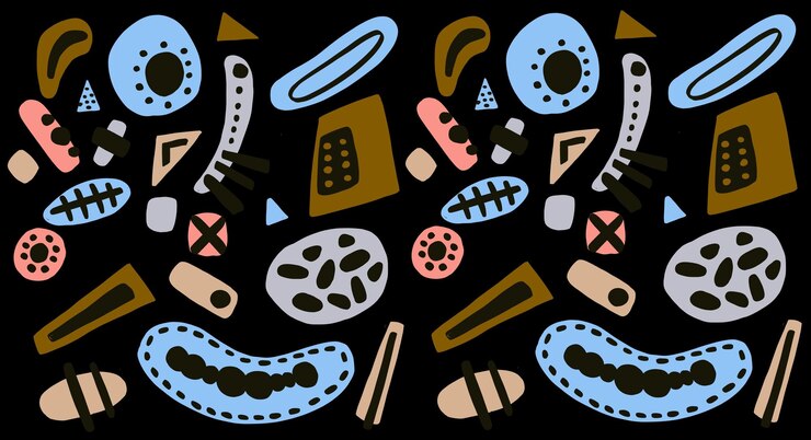 Vector dibujado a mano varias formas y objetos de garabato ilustración de moda contemporánea moderna ilustración vectorial