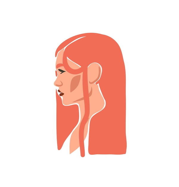 Dibujado a mano vector abstracto gráfico de moda arte moderno contemporáneo ilustración de moda estética con bohemio hermoso estilo moderno femenino minimalista Dibujo abstracto de cuerpo de mujer vectorial