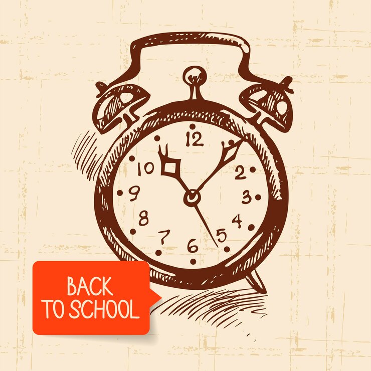 Vector dibujado a mano vintage ilustración de regreso a la escuela