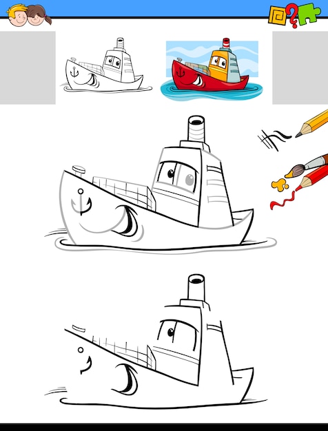 dibujar y colorear la actividad de dibujo