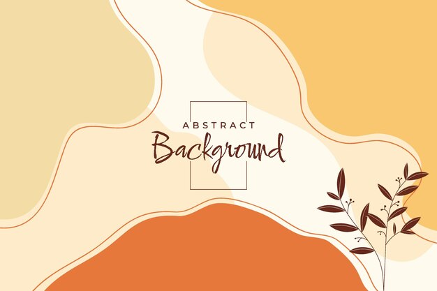 Dibujar a mano diseño plano natural de fondo abstracto