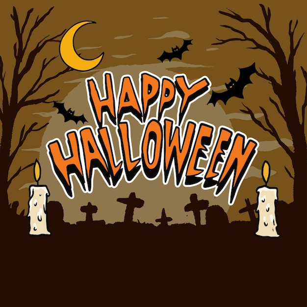 Vector dibujar a mano elementos de halloween