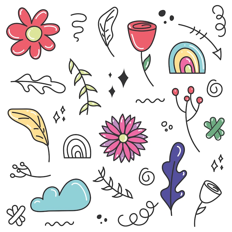 Vector dibujar a mano el fondo del patrón de color vector