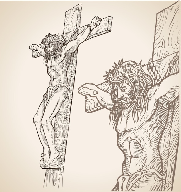 dibujar a mano de jesús