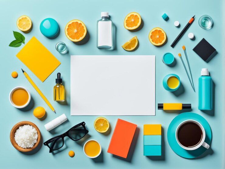 Vector dibujar un marco de papel en blanco con espacio en blanco sobre un fondo azul representación 3d dibujar papel en blanco