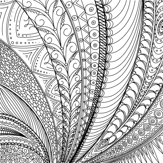 dibujo abstracto en blanco y negro en estilo lineal, vector