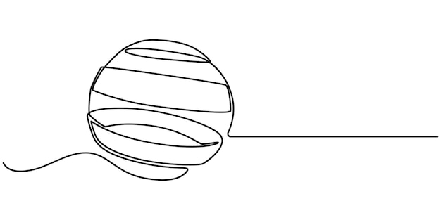 Dibujo abstracto de una esfera con una línea