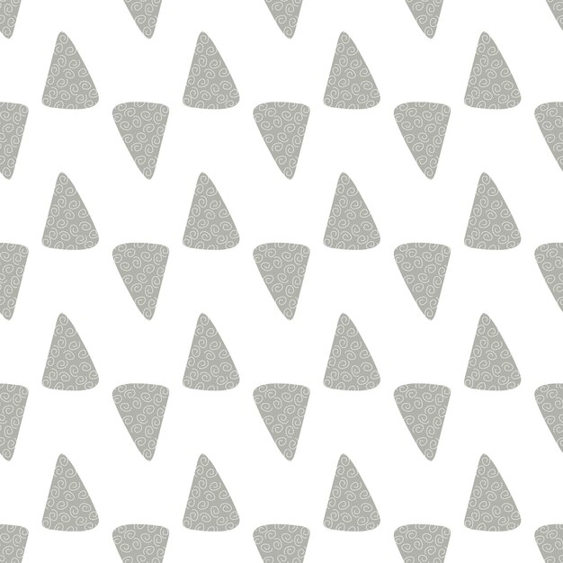 Dibujo abstracto de forma de triángulo Ilustración de vector de patrones sin fisuras