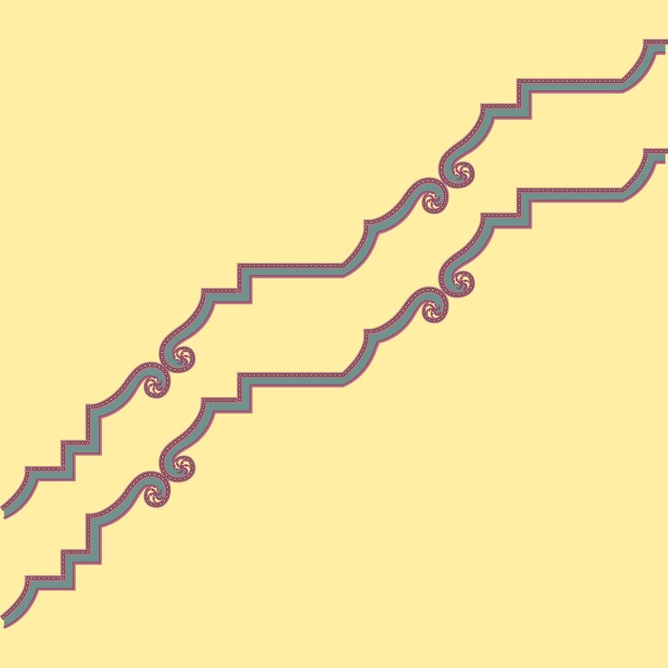 Vector un dibujo abstracto con una línea continua que fluye en curvas.