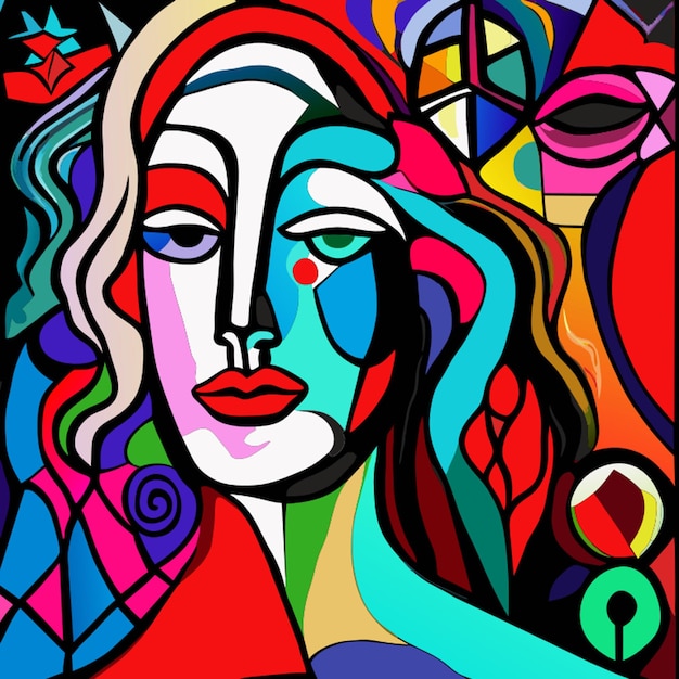 dibujo al estilo de la ilustración vectorial de Picasso