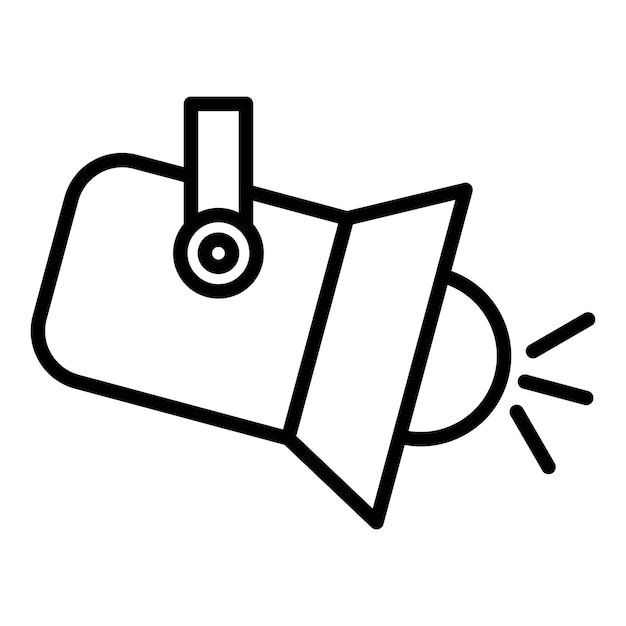 un dibujo de un altavoz que tiene un agujero en él