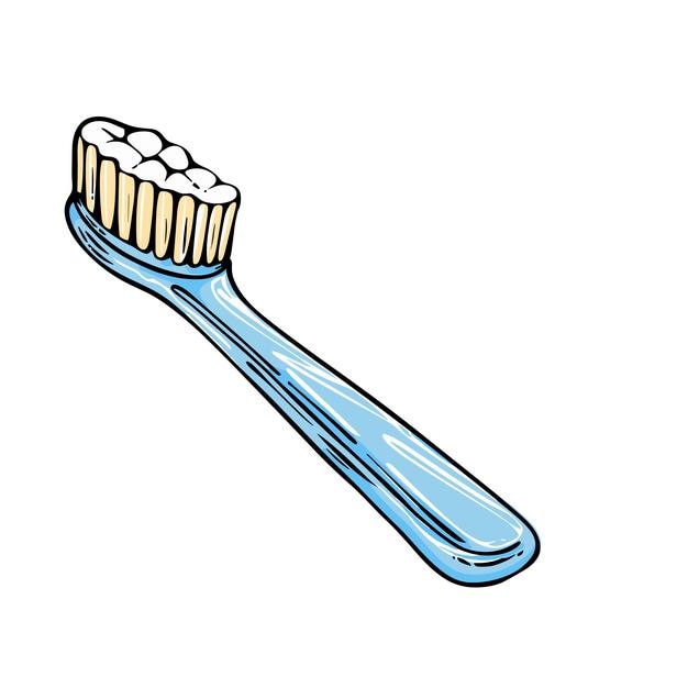 El dibujo animado del cepillo de dientes aislado en PNG HD transparente