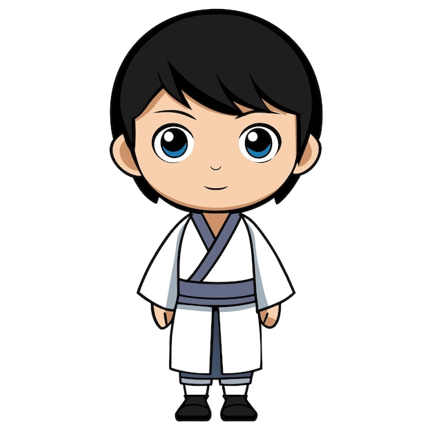 un dibujo animado de una chica japonesa con ojos azules y una línea de cabello negra