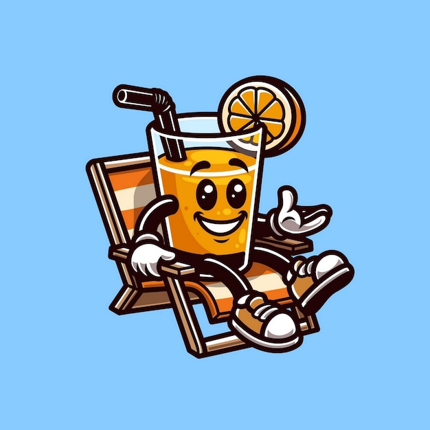 El dibujo animado de Chill Orange Juice