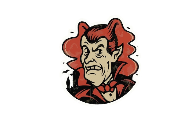 un dibujo animado de un diseño de ilustrador vectorial de vampiros