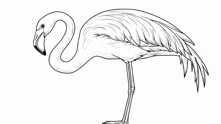 Vector el dibujo animado de flamingo