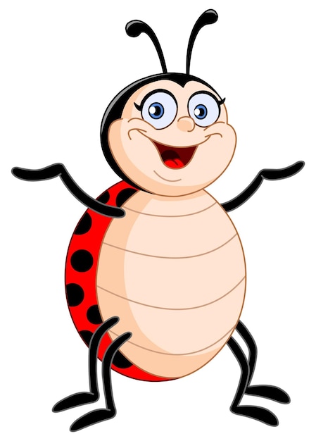 El dibujo animado de Happy Lady Bug