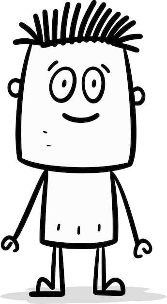 un dibujo animado de un hombre con una gran sonrisa