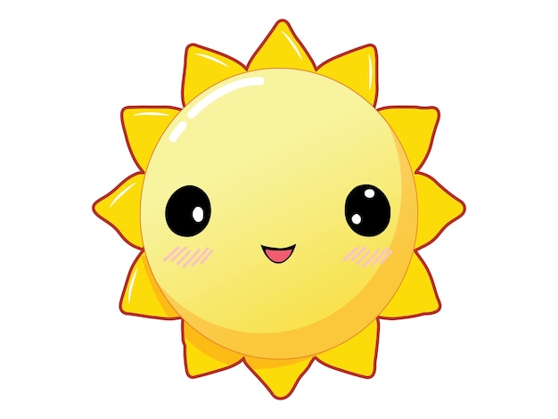 El dibujo animado de Kawaii Sun