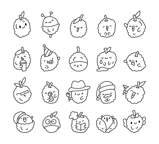 El dibujo animado de la lechuga kawaii