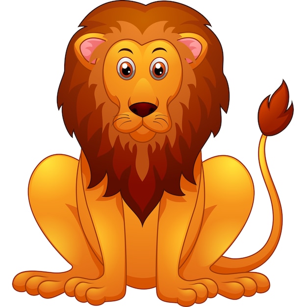 El dibujo animado del león lindo