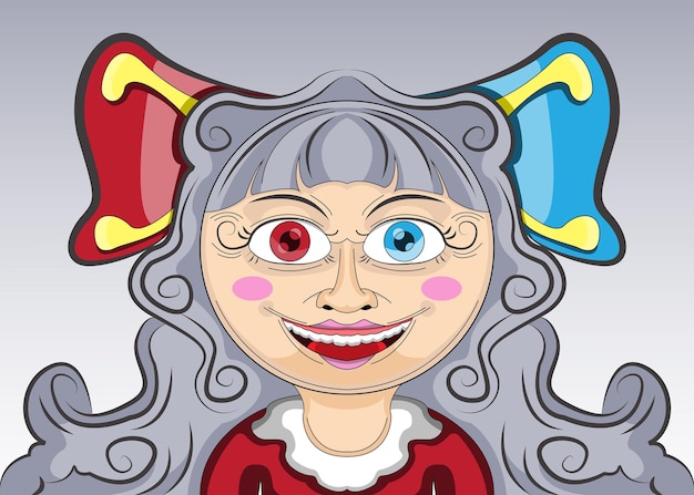 Un dibujo animado de papel tapiz de un payaso