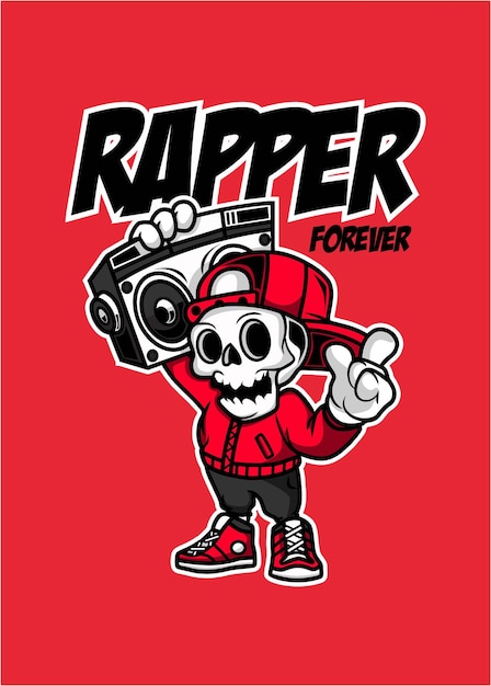 El dibujo animado de Skull Rapper