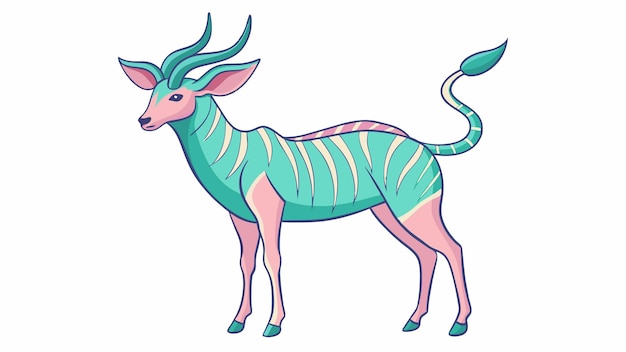 un dibujo de un animal verde con una cola verde