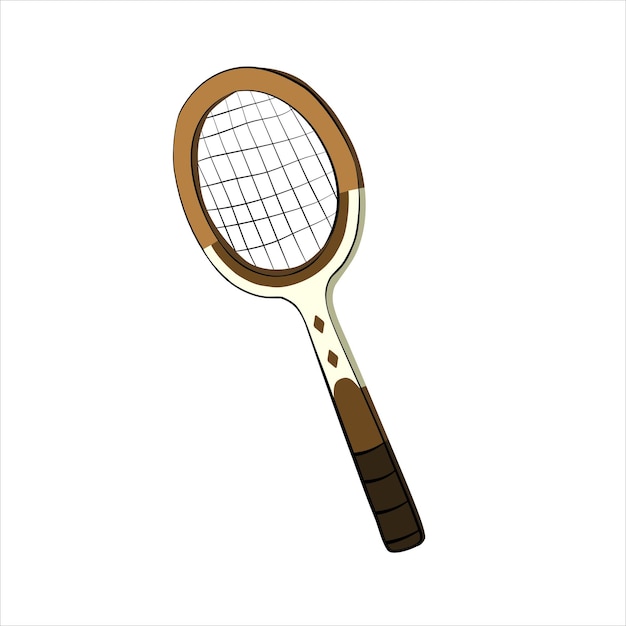 Vector dibujo antiguo de raqueta de tenis dibujo a color de raquetas de tenis dibujo dibujo de raquetas