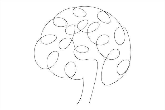 un dibujo de un árbol con círculos y puntos en él