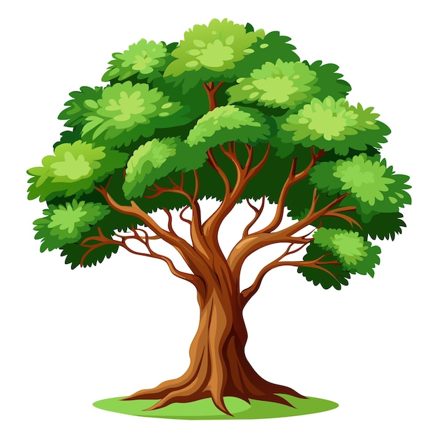 un dibujo de un árbol con un dibujado de un árbol en él
