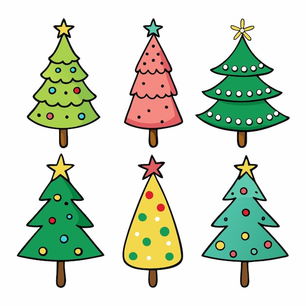 un dibujo de un árbol de Navidad con una estrella en él