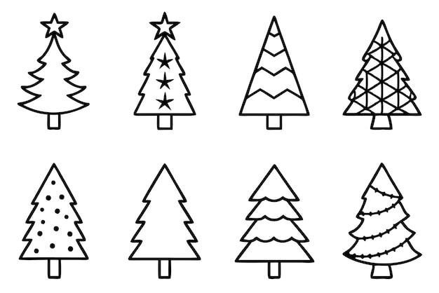 un dibujo de un árbol de Navidad con una estrella en él