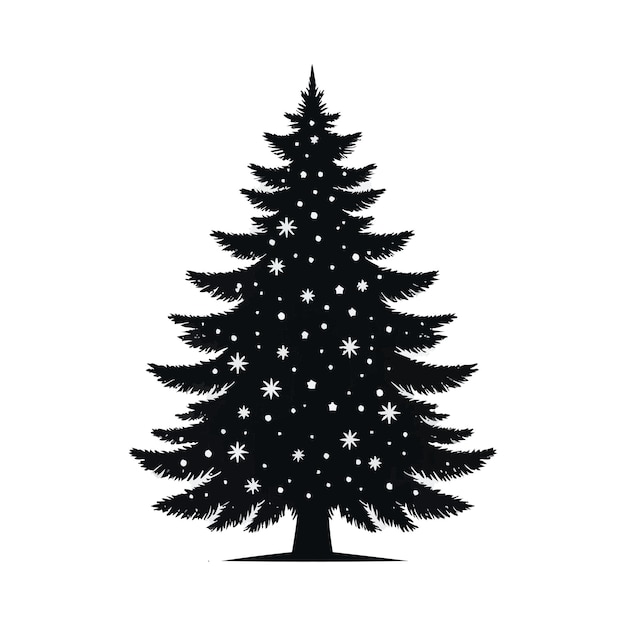 un dibujo de un árbol de Navidad con estrellas en él