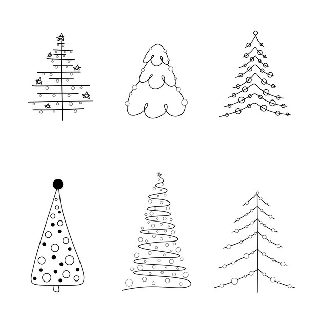 un dibujo de un árbol de Navidad con un hombre de nieve en él
