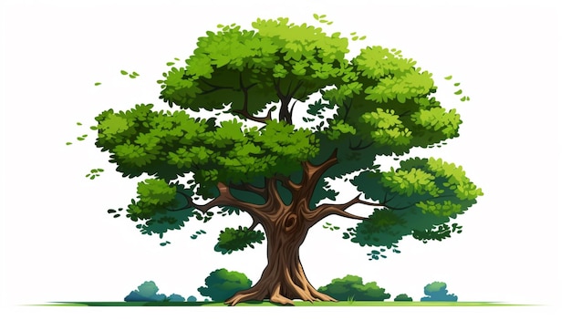 Vector un dibujo de un árbol con las palabras 