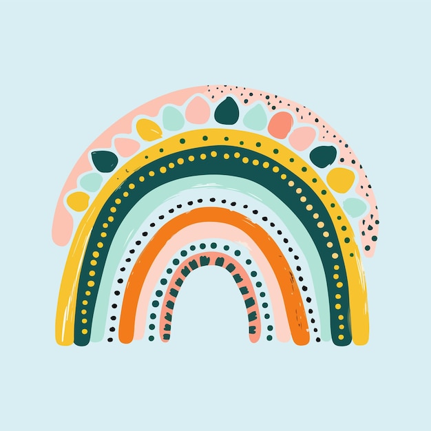 un dibujo de arco iris con un arco ires en él