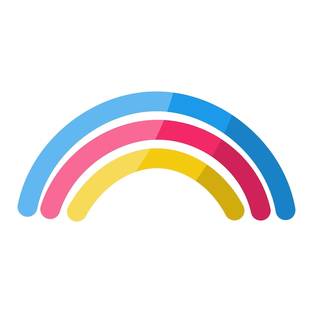 dibujo de arco iris colorido para niños elemento de icono brillante
