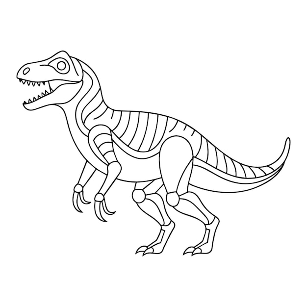 Vector dibujo de arte de línea continua de scyliorosaurus