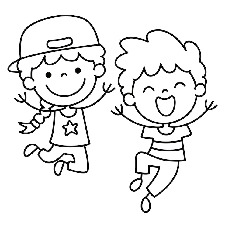 Vector dibujo de arte lineal para niños página para colorear