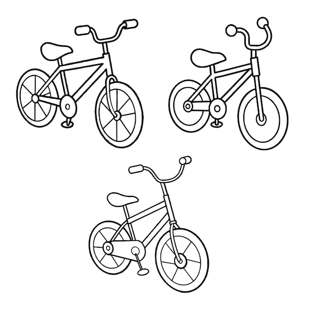 Un dibujo de arte vectorial de contorno de bicicleta continuo de una línea