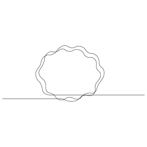 Dibujo artístico continuo de una sola línea de conversación en forma de burbuja cuadrada y diálogo de pensamiento