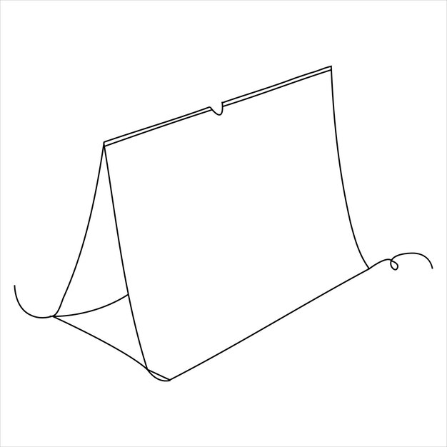 Dibujo artístico continuo de una sola línea de diseño de calendario vector gráfico e ilustración