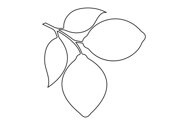 Dibujo artístico continuo de una sola línea de manzanas icono vector de alimentos orgánicos