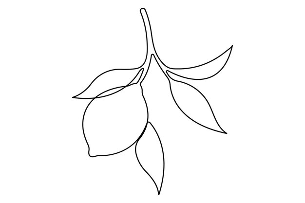 Dibujo artístico continuo de una sola línea de manzanas icono vector de alimentos orgánicos