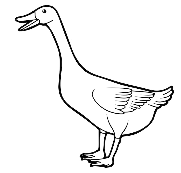dibujo artístico de un pato