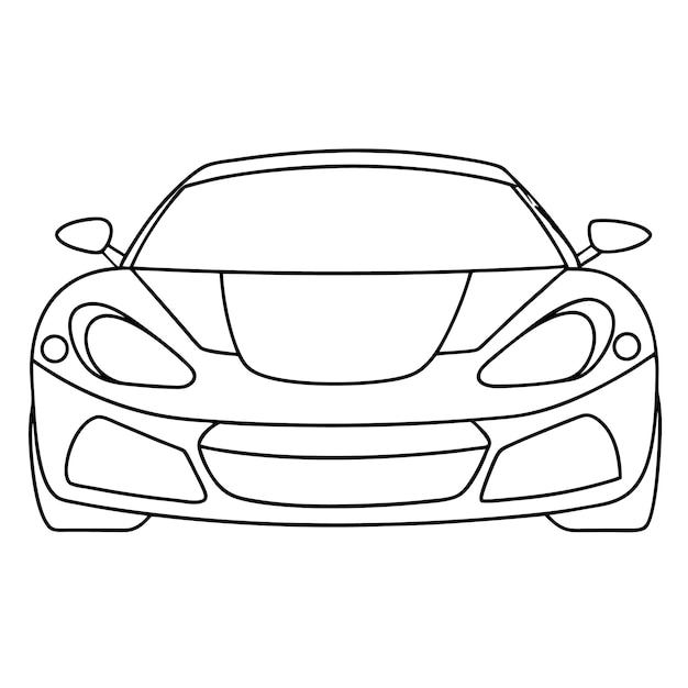 un dibujo de un auto con la palabra auto escrita
