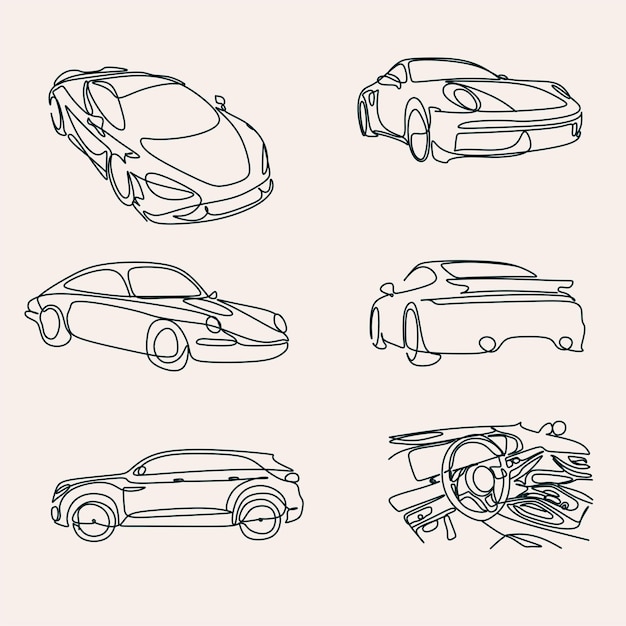 Vector un dibujo de un auto con la palabra 